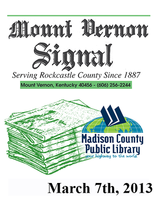 cover image of Mount Vernon Signal 03/07/2013